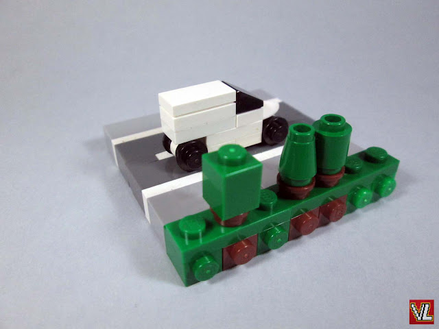 MOC LEGO veículos comerciais em micro escala