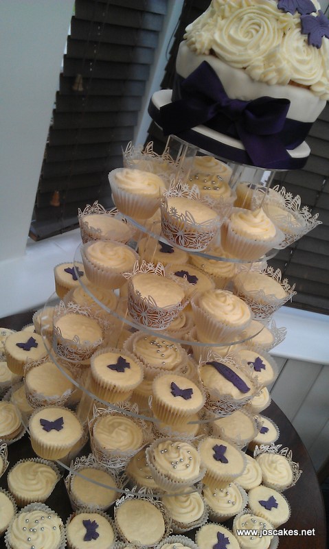 These were done for a wedding with a dark purple and ivory colour theme 