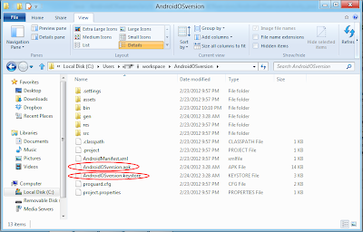 Keystore and APK generated