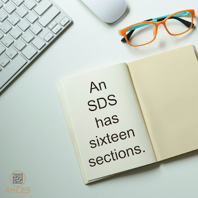 an SDS has sixteen sections