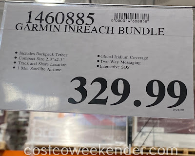 Deal for the Garmin inReach Mini Compact Satellite Communicator with GPS at Costco