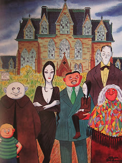 Colorized comic of the Addams Family