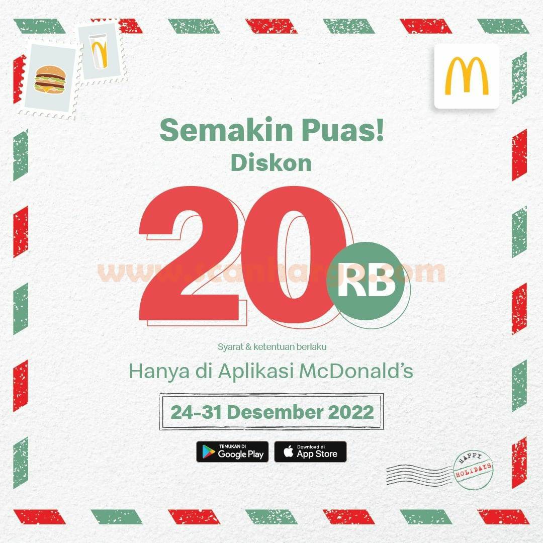 Promo McDonalds PESTA BONUS GAJIAN | 24-31 Desember 2022