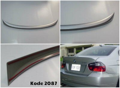 Spoiler BMW E90 OEM Style - Warna Silver (Sudah Dicat)