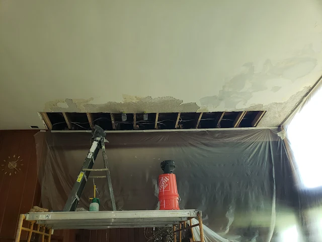 water damage plaster ceiling repair snyder ny