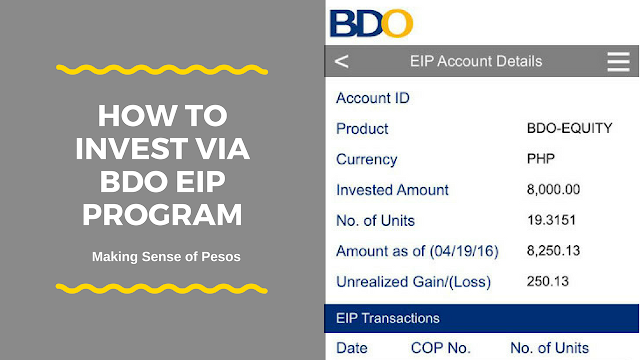 How To Invest Via BDO EIP Program