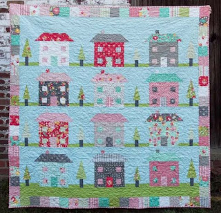 happy scrappy village quilt