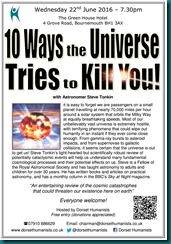 Ten Ways the Universe Tries to Kill You 22 June 2016