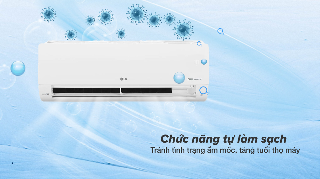 Máy lạnh 2 chiều LG Inverter 1.5 HP B13END1 - Chức năng tự làm sạch