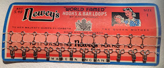 Vintage Newey's hooks and eyes, Bringing a bra back to life, Adrienne Wyper's Made it! blog