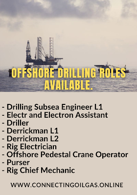 Offshore Drilling Roles Available.
