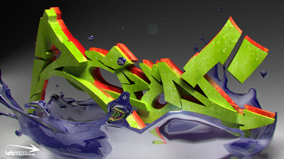 3d graffiti art