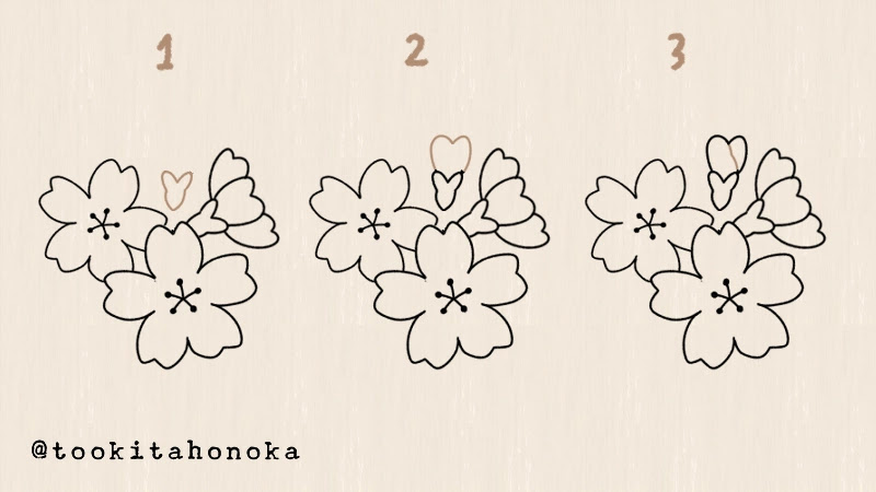 簡単な桜のイラストのかわいい描き方 4月の春の花 手書き ボールペン 手帳用 遠北ほのかのイラストサイト 簡単な桜のイラストのかわいい描き方 4月の春の花 手書き ボールペン 手帳用 遠北ほのかのイラストサイト