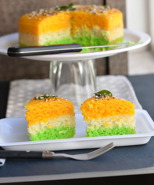 Tri Color Steamed Dhokla