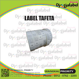 Label Blank Tafeta