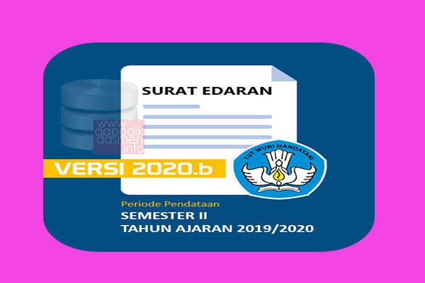 Surat Edaran Tentang Pemutakhiran Dapodik Semester 2 Tahun Ajaran 2019/2020 Dirjen Paud, Dikdas dan Dikmen terkait Aplikasi Dapodik 2020b