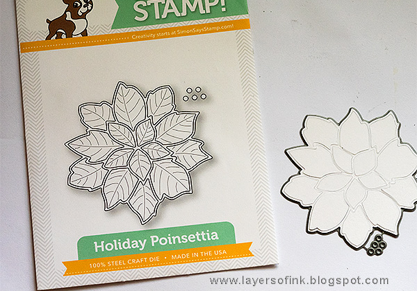 Layers of ink - World Cardmaking Day Tutorial by Anna-Karin, SSS Poinsettia Christmas Card