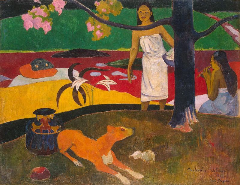 Pastorales Tahitiennes by Paul Gauguin - Genre Paintings from Hermitage Museum