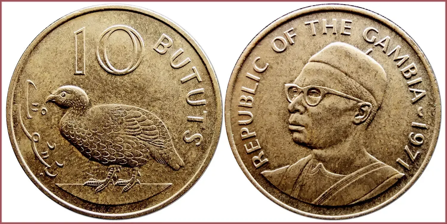10 butut, 1971: Republic of the Gambia