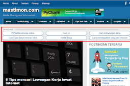 Cara memasang Iklan di atas Artikel Blog template Kompi Flexible