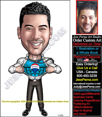 RE/MAX Superhero Caricature Signs