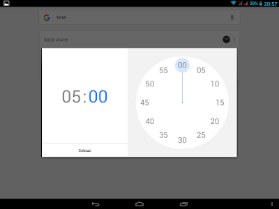 Mengatur alarm dengan google search engine