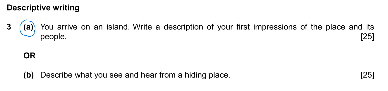 The Nardvark Writing A Composition For Igcse Or As Descriptive Writing