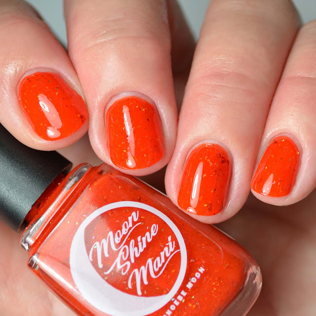 orange flakie nail polish