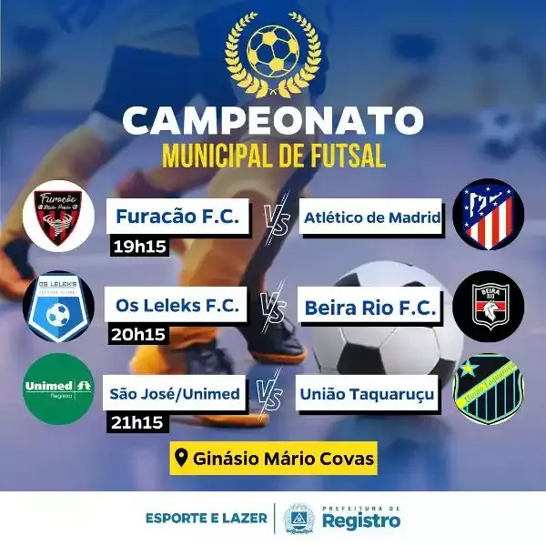 Abertura do Campeonato Municipal de Futsal em Registro-SP