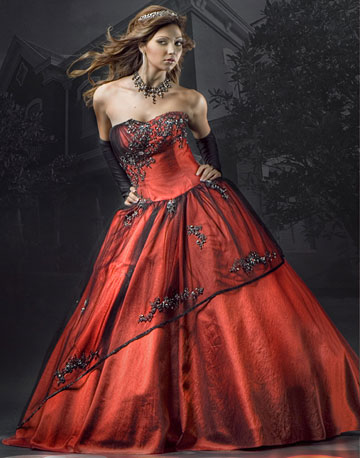 Black and Red Wedding Dresses Design