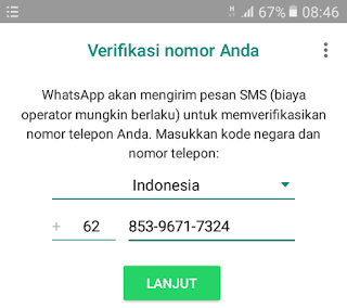  Verifikasi nomor baru untuk akun WhatsApp baru