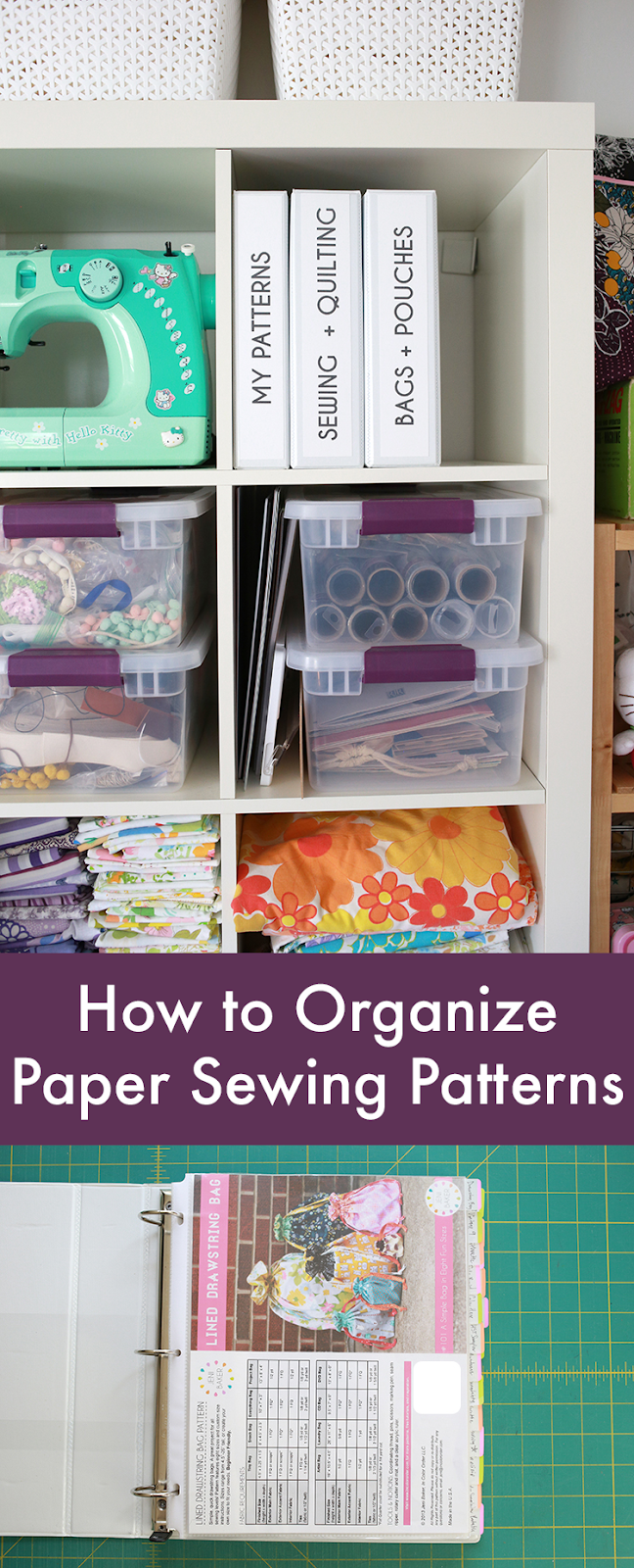 Organize your sewing patterns.  Sewing pattern storage, Sewing room storage,  Sewing storage box