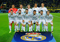 REAL MADRID C. F. - Madrid, España - Temporada 2017-18 - Keylor Navas, Sergio Ramos, Toni Kroos, Raphäel Varane y Cristiano Ronaldo; Gareth Bale, Dani Carvajal, Isco, Casemiro, Nacho y Modric. BORUSSIA DORTMUND 1 (Aubameyang) REAL MADRID C. F. 3 (Gareth Bale, Cristiano Ronaldo 2). 26/09/2017. Liga de Campeones de la UEFA, fase de grupos. Dortmund, Alemania, Signal Iduna Park.