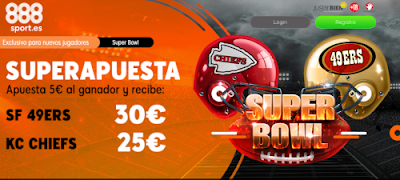 888sport superapuesta Super Bowl SF 49ers vs KC Chiefs 3 febrero 2020