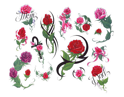 Flower Tattoos – Free Tattoo Designs Free tattoo flash designs 7