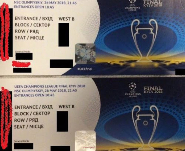 tickets for the Champion League final