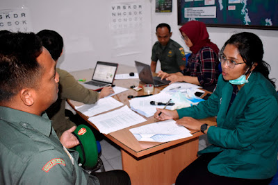 Mahasiswi Fakutas Kedokteran Umum UNILA Lakukan Penelitian di Korem 043/Gatam