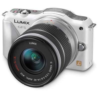 Panasonic Lumix DMC-GF5KW Live MOS Micro 4/3 Compact Sytem Camera with 3-Inch Touch Screen and 14-42 Zoom Lens (White)