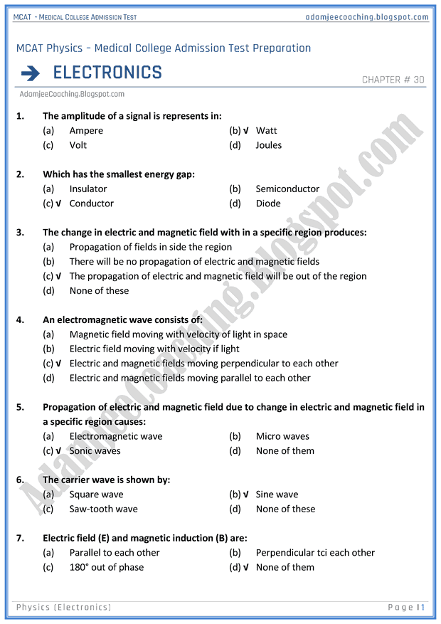 mcat-physics-electronics-mcqs-for-medical-entry-test