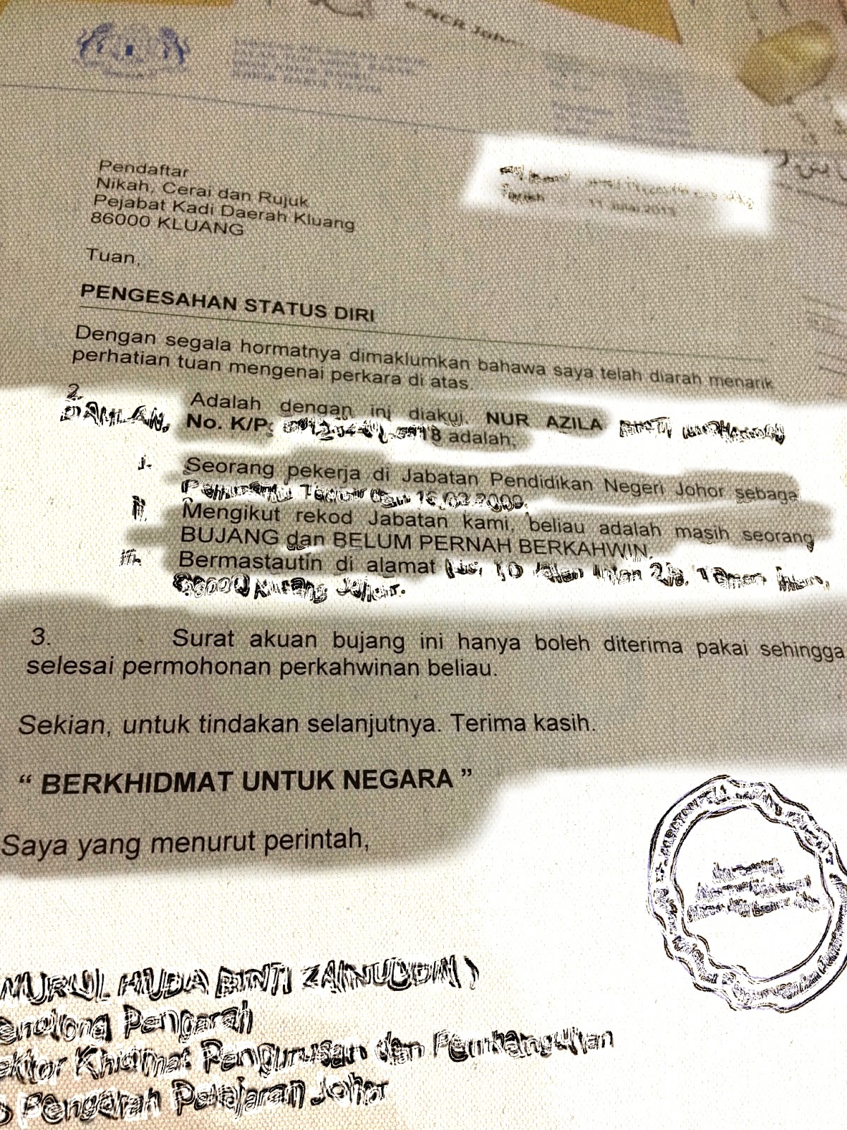 Surat Bermastautin - SURAT PENGESAHAN BERMASTAUTIN.doc : Surat bermastautin untuk kahwin / surat pengesahan mastautin contoh surat mastautin semua negeri / dapatkan pengesahan daripada penolong pendaftar perkahwinan (ppp) kariah.