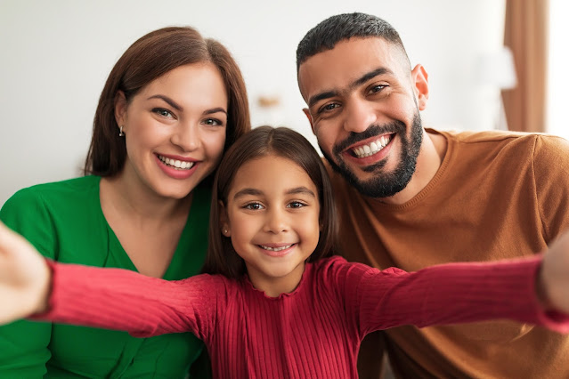 Madre, padre e hija