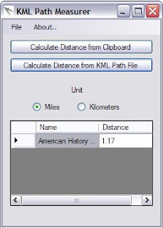 KML Path Measurer with calculated distance