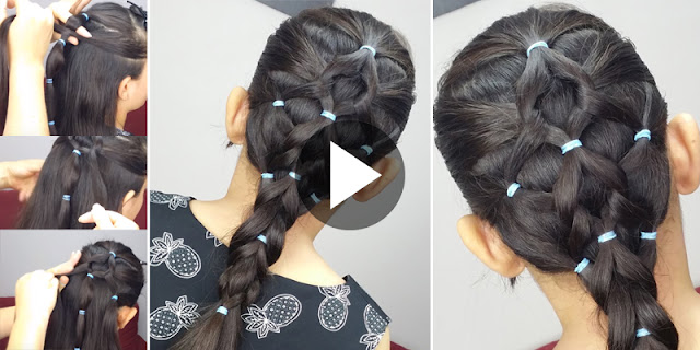 Learn - How To Make Elastic Bands Hairstyle, See Tutorial