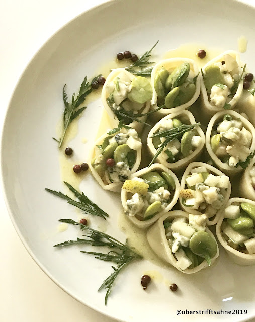 Gefüllte Calamarata als Nudelsalat