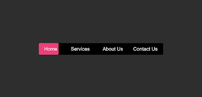 simple horizontal navigation menu with slider.