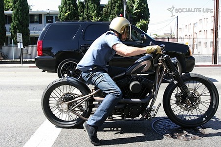 brad pitt on motorcycle