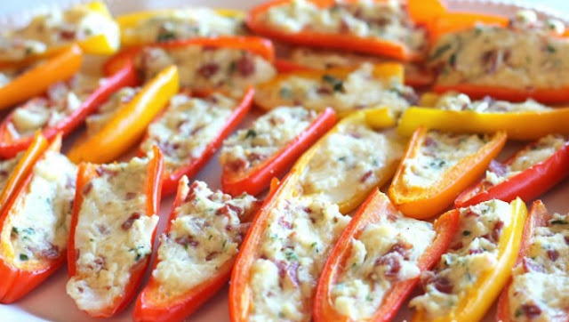 Sweet Pepper Poppers #appetizers #keto