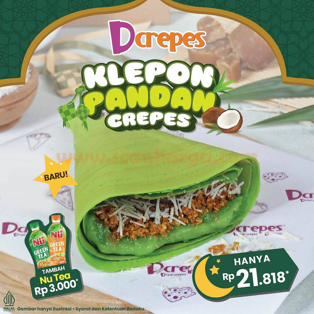 Baru! Dcrepes Klepon Pandan Crepes