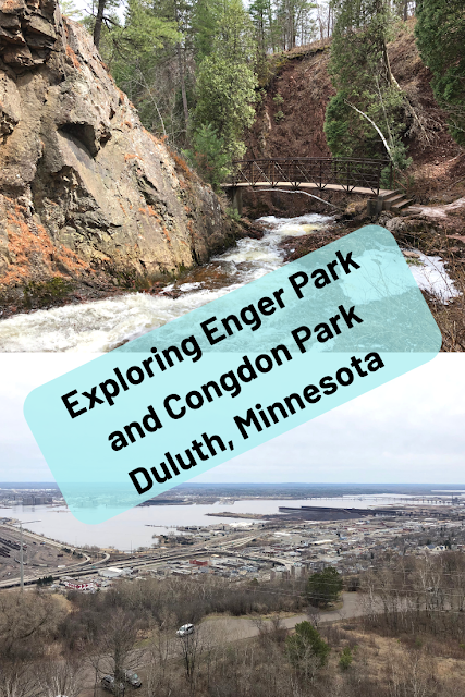 Exploring the Parks of Duluth at Enger Park and Congdon Park Enjoying Panoramic Views of Duluth, Minnesota and Waterfalls.