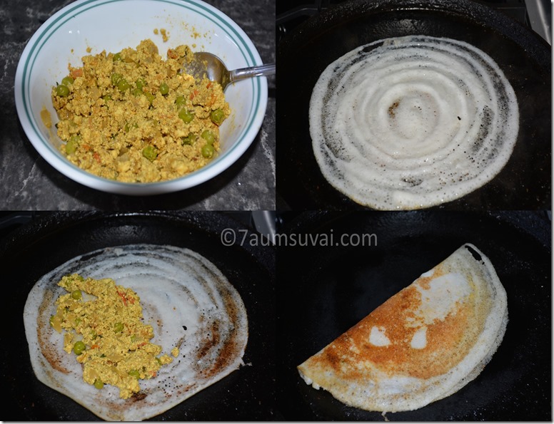 Tofu masala dosai/ Tofu masala dosa